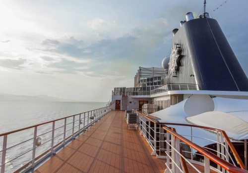 MSC Armonia, April 04, 2017: The MSC Armonia, cruise ship of the company MSC Cruises in navigation.